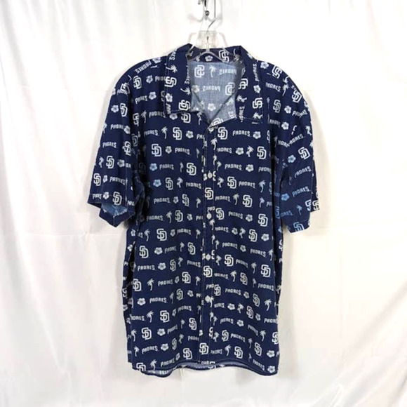 SAN DIEGO PADRES XL Hawaiian Shirt MLB Short Sleeve - Picture 1 of 6